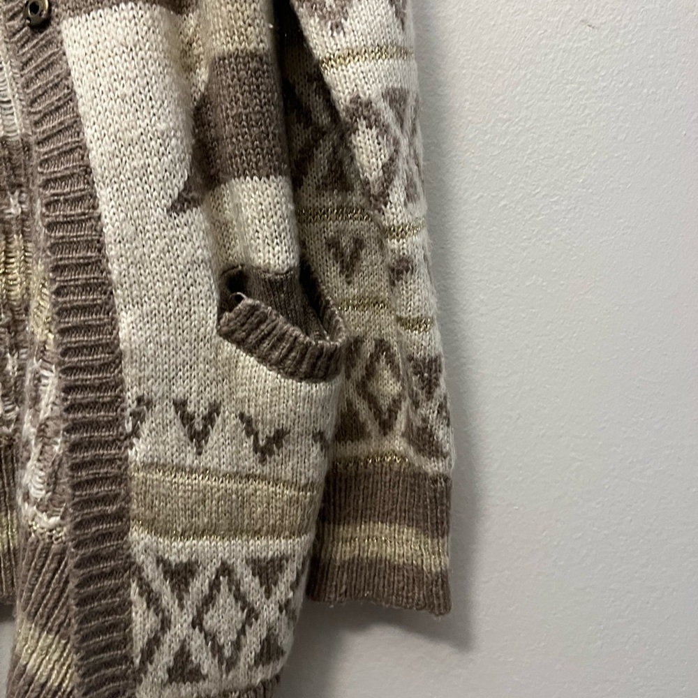 Neutral Aztec Print Cardigan - Picture 6 of 13